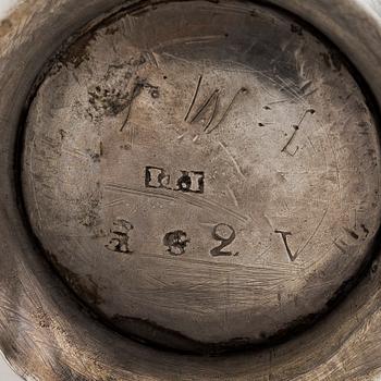 An early 19th-century silver beaker, maker's mark of Jacob Johan Jankes, Turku 1803.