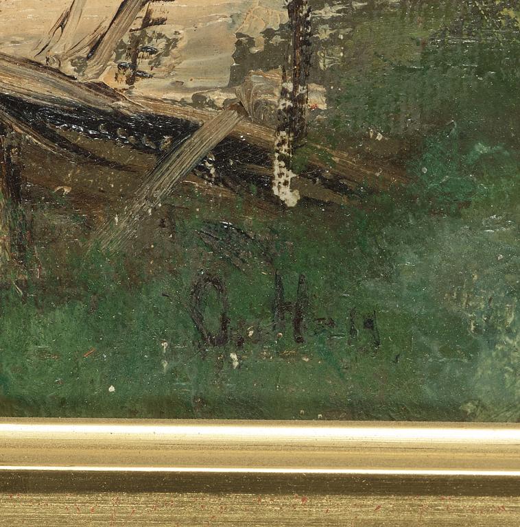 OLOF HERMELIN, oil on relined canvas, signed O. H-n. and O. Hermelin on the stretcher.