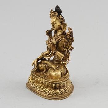 FIGURIN, förgylld brons, orientalisk, 1800/1900.