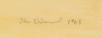 Sten Eklund, tusch ock krita, signerad och daterad 1968.