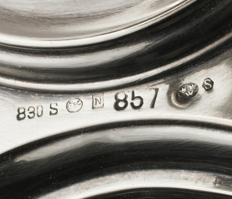 LJUSSTAKAR, ett par, silver, utländska stämplar, 1900-tal.