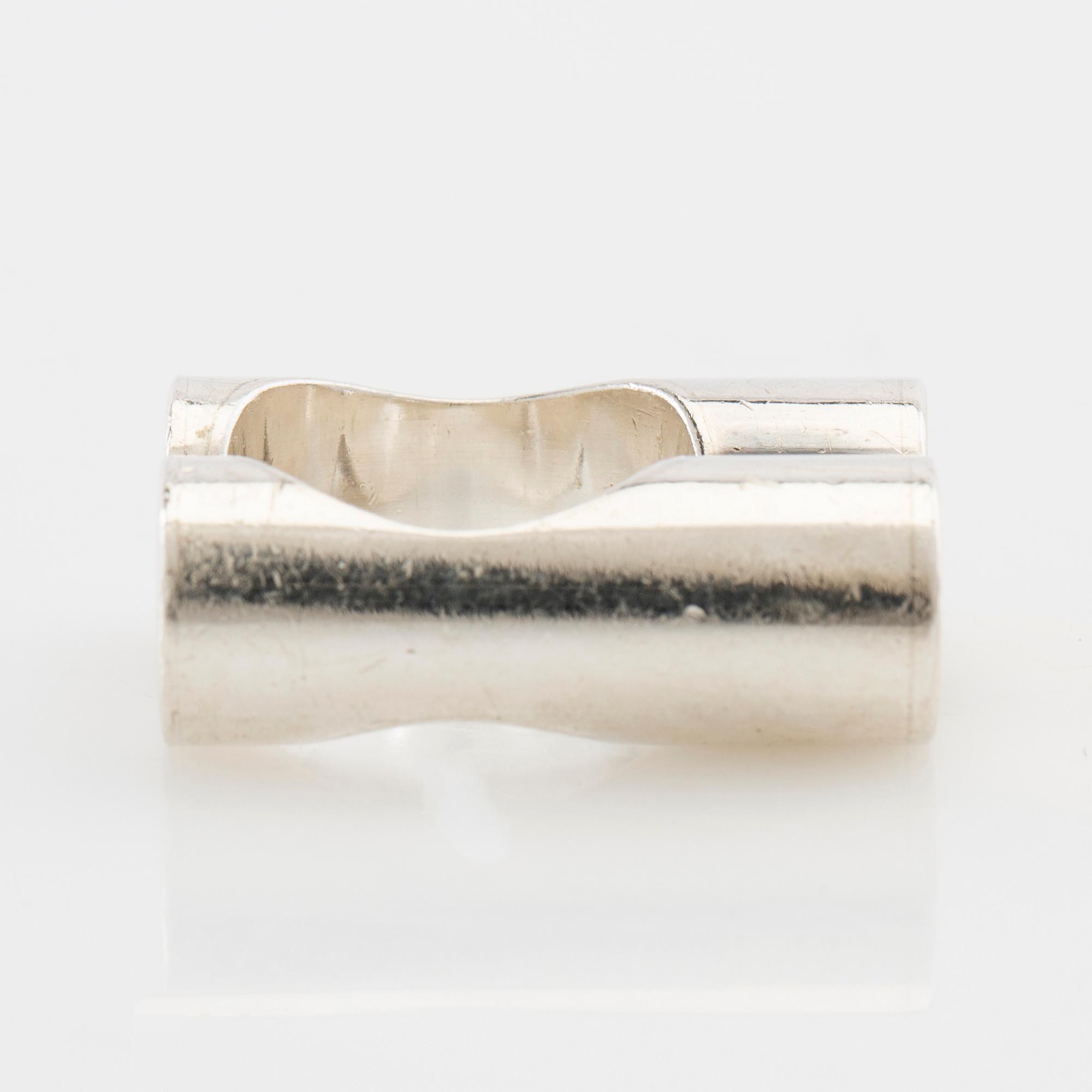 Sigurd Persson, maker's mark Lars Munkhammar, Ring of silver with gold plating, Stockholm 1994.