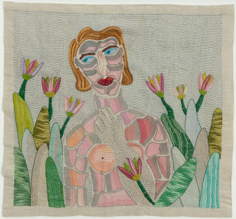 Paloma Castillo, "Sin titulo (Mujer con mano enel-pecho)".