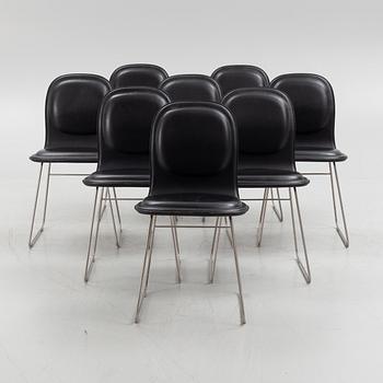 Jasper Morrison, chairs, 8 pcs, "Hi Pad", Cappellini, Italy.