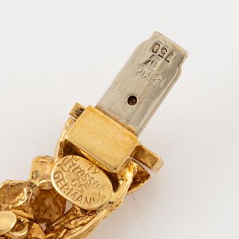 A necklace in 18K gold with faceted amethysts and cultured pearls, by Grosse.