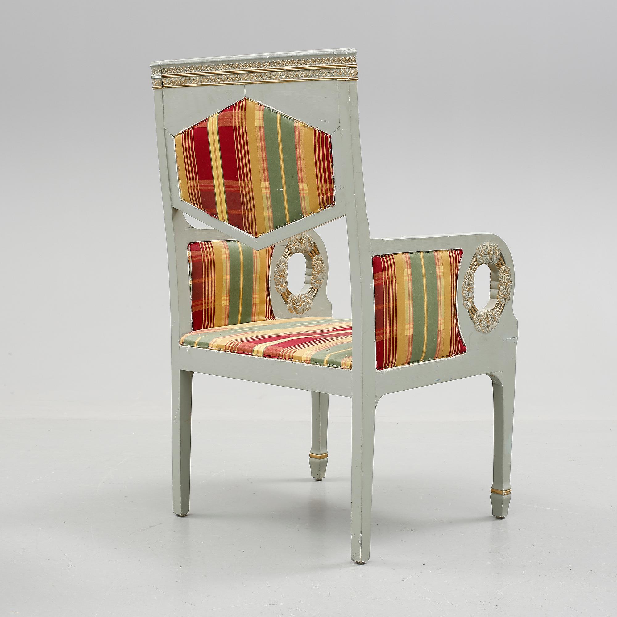 An Art Nouveau armchair probably by Ragnar Östman and executed by P. Jönsson and L. Löfberg ca 1909.