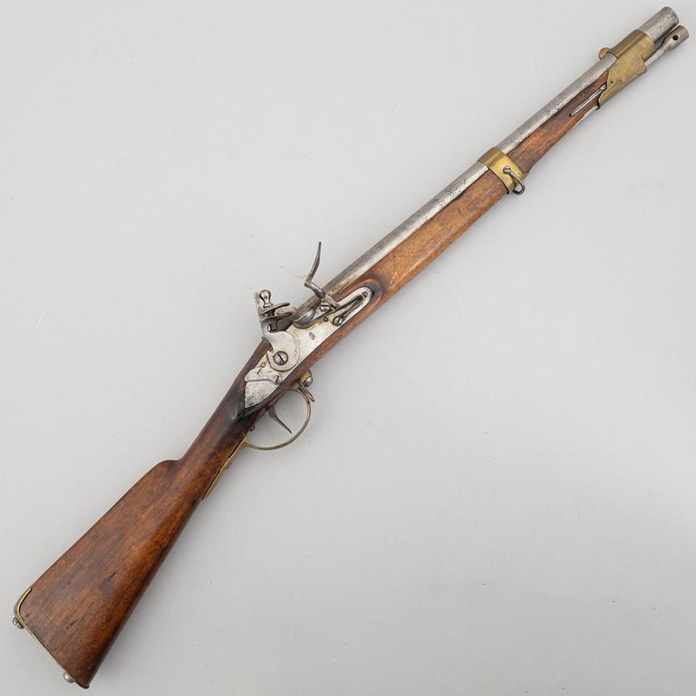 A Swedish flintlock gun.