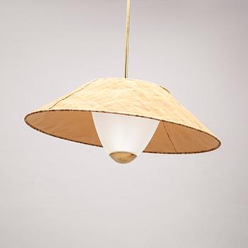 TAKLAMPA, design Lisa Johansson-Pape, Orno, 1900-talets mitt. Totalhöjd 70,5 cm.