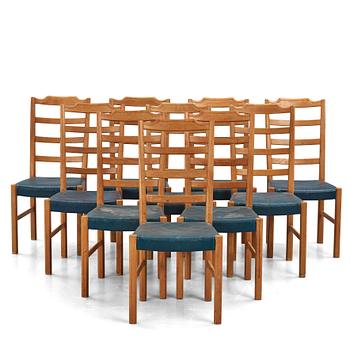 436. Axel Larsson, a set of 6+4 'Thule' chairs, Svenska Möbelfabrikerna Bodafors for PUB, Sweden, 1937.