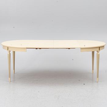 A dining group, 9 pieces, Gustavian style, second half of the 20th century.