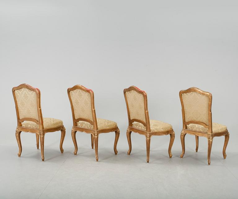 STOLAR, 4 st, Rokokostil, Frankrike, 1800-tal.
