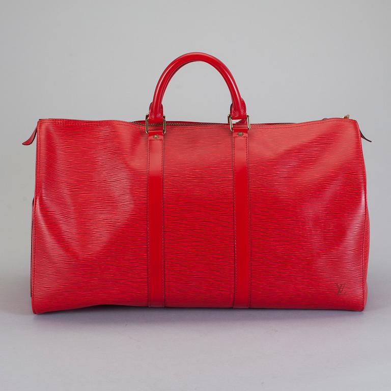 VÄSKA, "Keepall 50 Epi", Louis Vuitton.