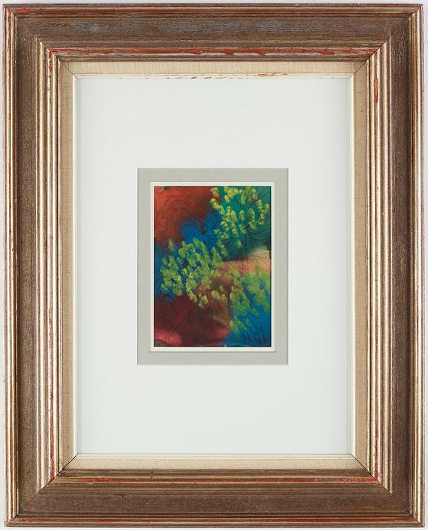 NELL WALDEN, mixed media on paper, signed and dated -71.