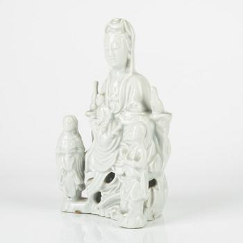 A blanc de chine figure, Qing dynasty, 19th century.