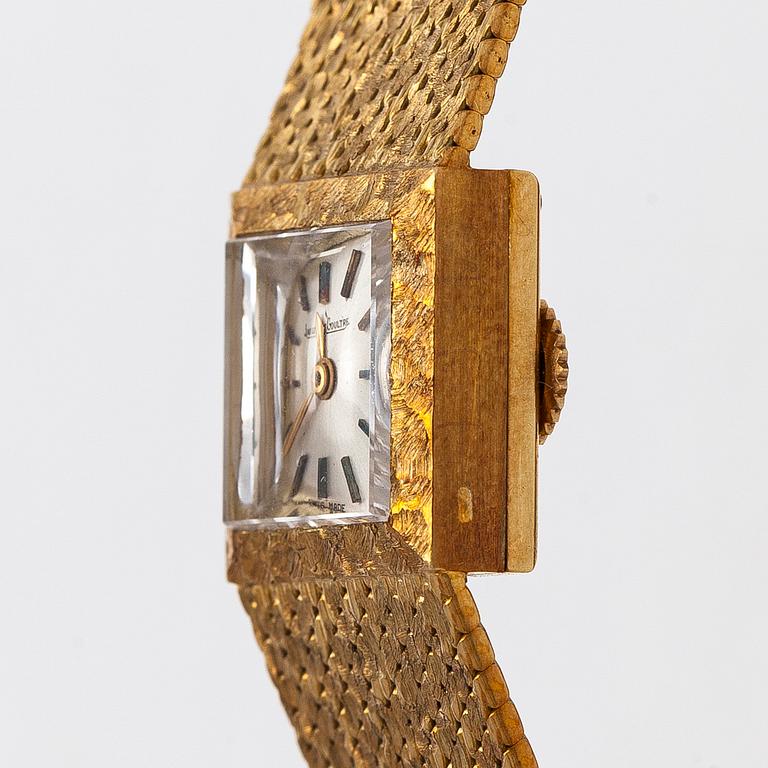 Jaeger-leCoultre, wristwatch, 14 x 14 mm, 18K gold, manual.