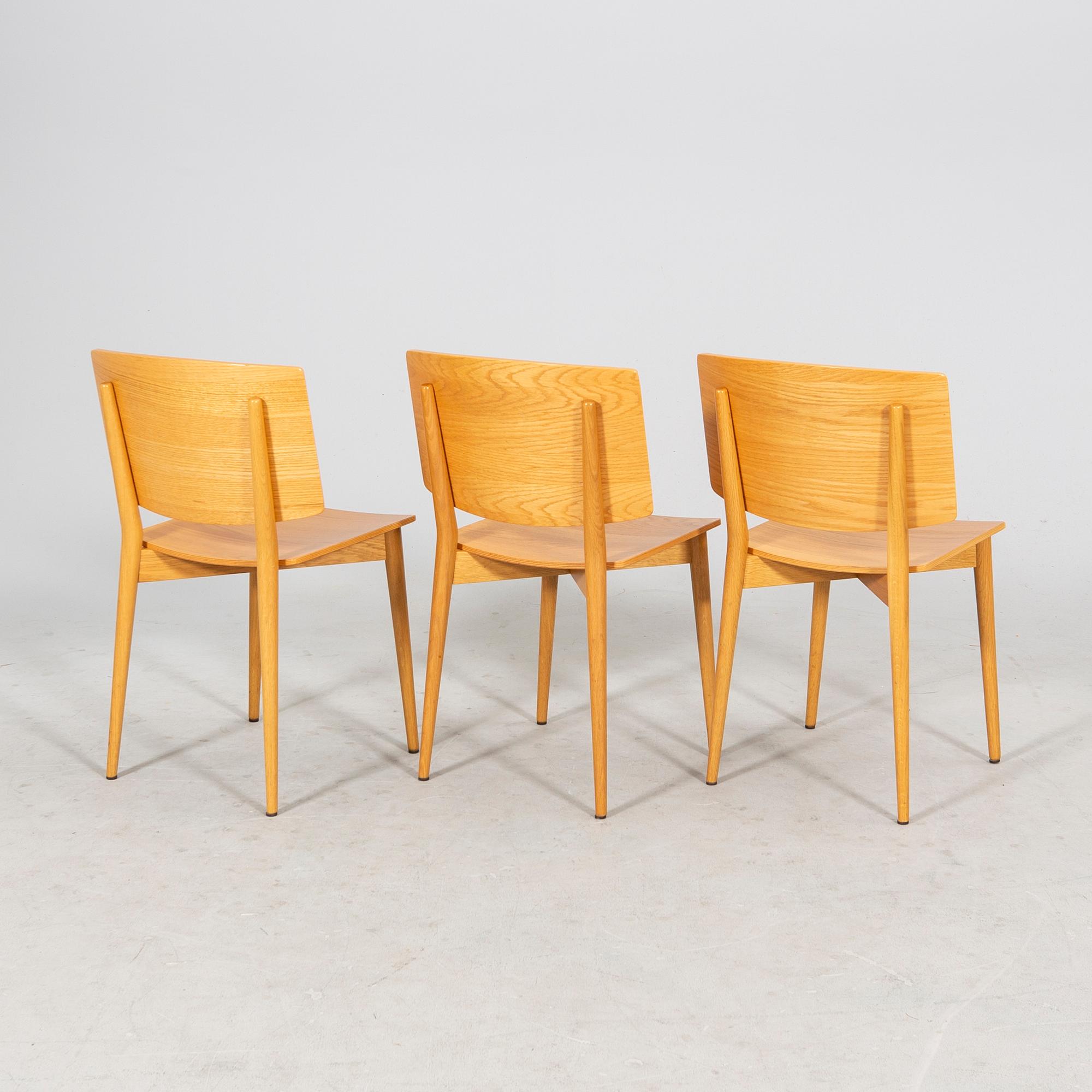 Jonas Lindvall, stolar 5 st "Oak" för Skandiform 2000-tal.