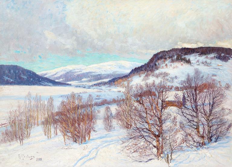 Anton Genberg, Vinter landscape from Jämtland.