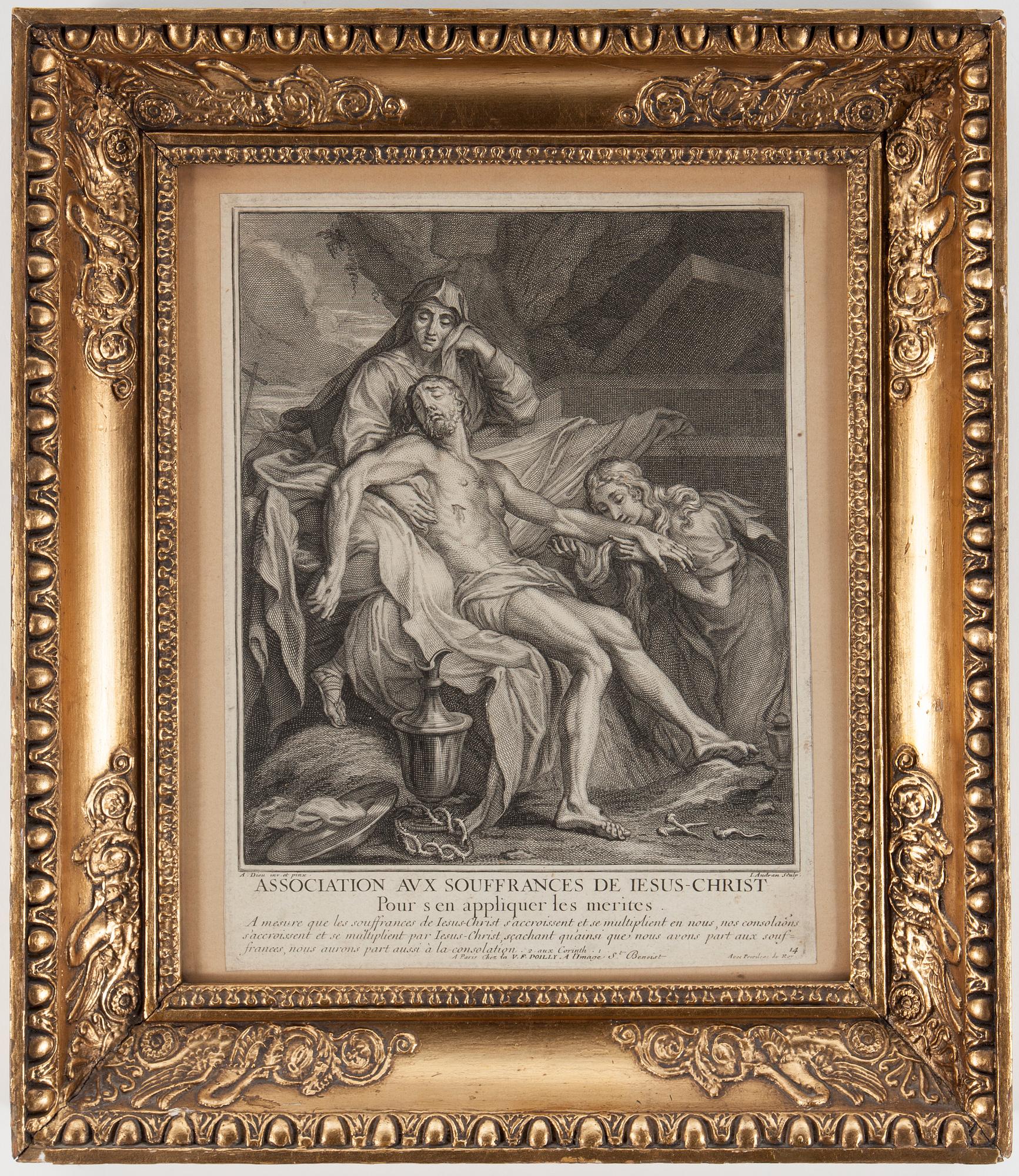 ANTOINE DIEU, After. Engraving. 17/18Th Century.