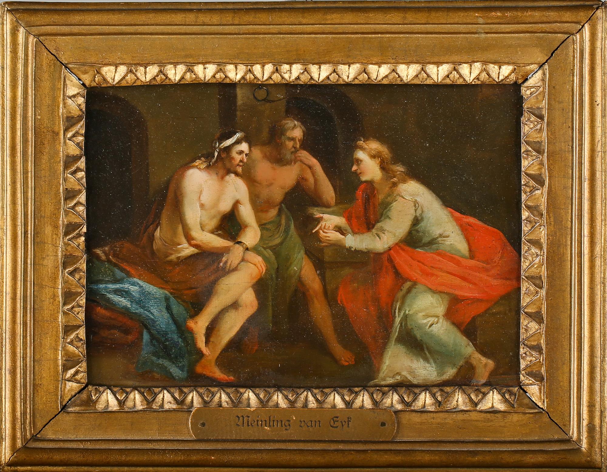 OKÄND KONSTNÄR, olja på pannå, 1700-tal.