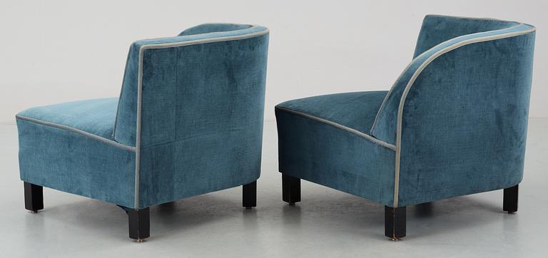 Otto Schulz, An Otto Schulz blue velvet sofa in four sections.