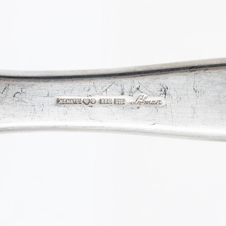 Eric Löfman, A Swedish silver cutlery set, "Uppsala", MEMA, Lidköping 1975-1994 (15 pieces).