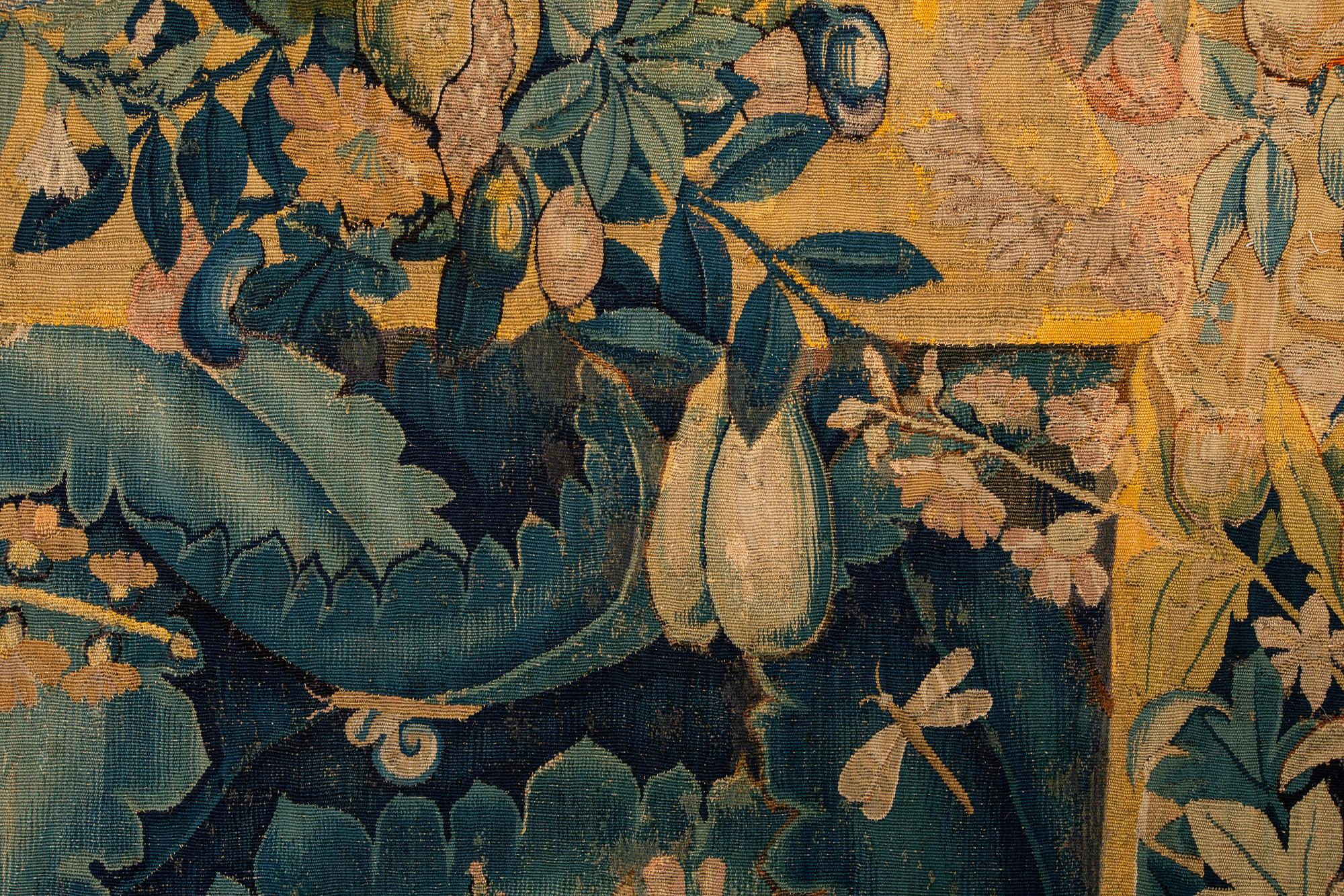 A tapestry, "Feuilles de choux", tapestry weave, third quarter 16th century, Flanders, probably Audenarde.