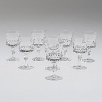 8 sherry glasses, Ingeborg Lundin, Orrefors "Silvia".