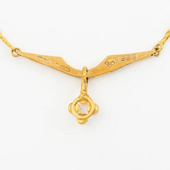 Björn Weckström, collier, "Pearlflower", Fyrklövern Lapponia, Finland, 1999.