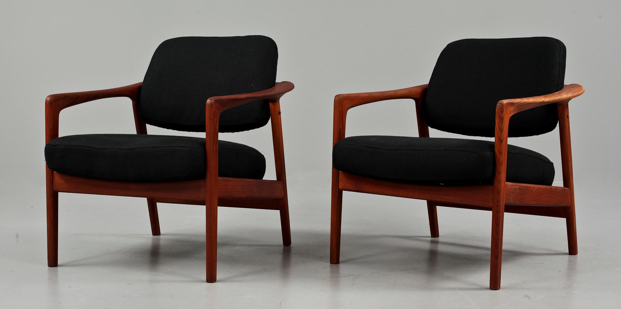 FÅTÖLJER, ett par, Folke Ohlsson, Dux, 1900-talets andra hälft.