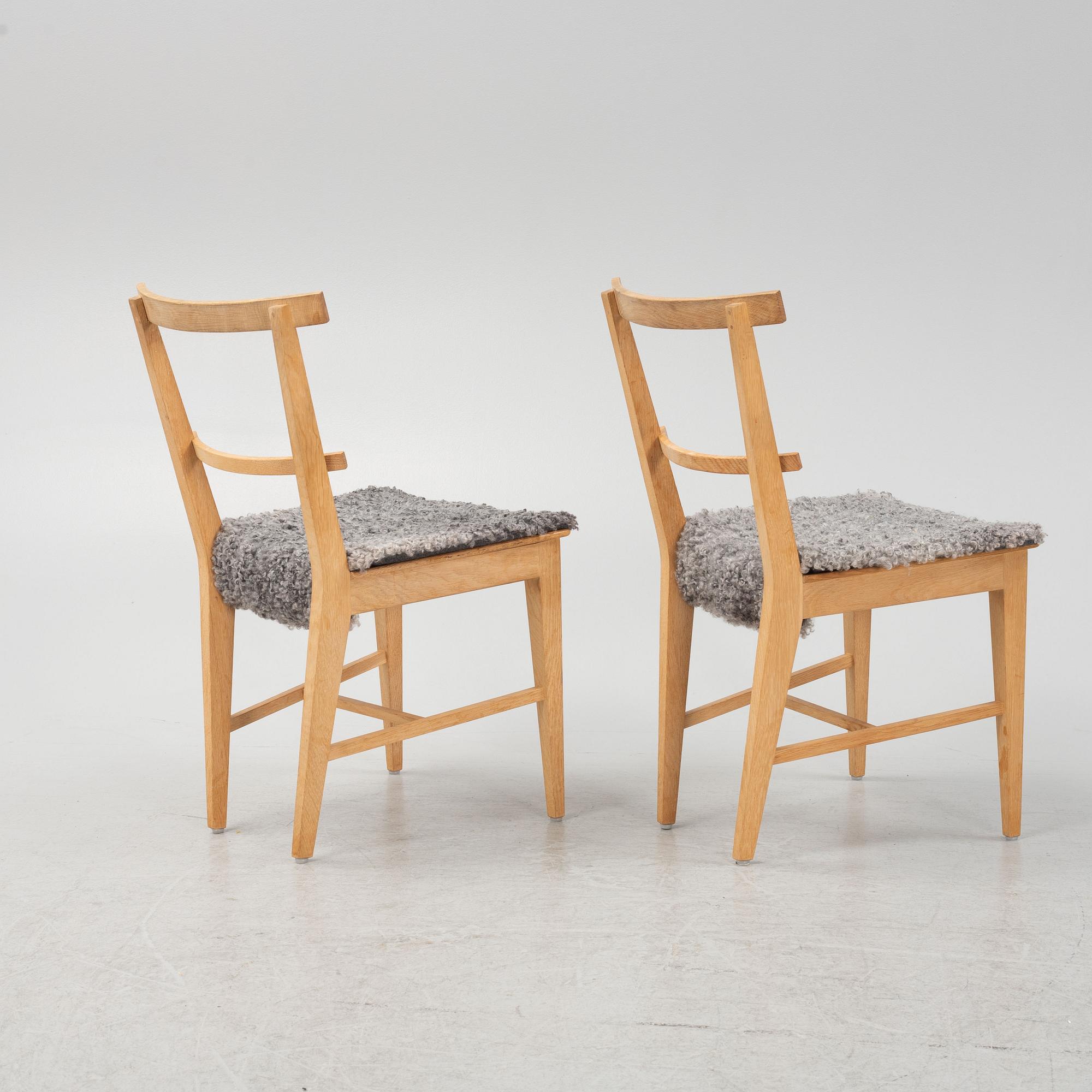 Erik Richter, matbord samt stolar, 6 st, Norrgavel.