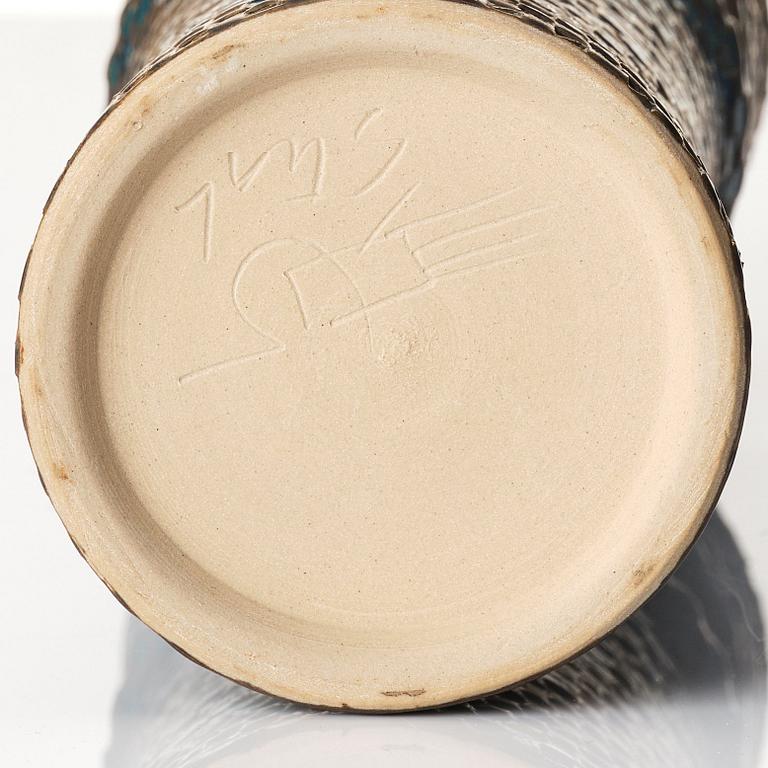 Stig Lindberg, a stoneware vase, Gustavsberg studio, Sweden 1962.