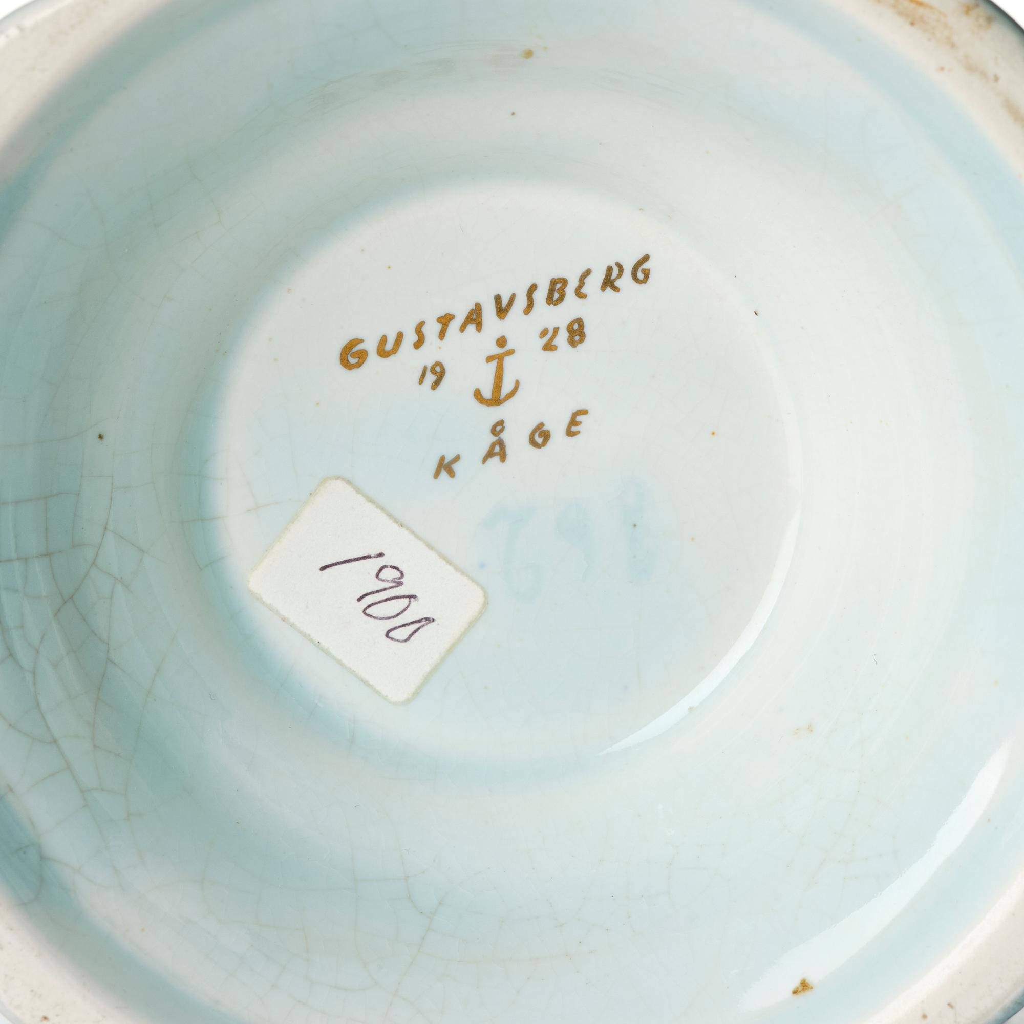 Wilhelm Kåge, a ceramic vase and a  lidded bowl, Gustavsberg 1927-28.