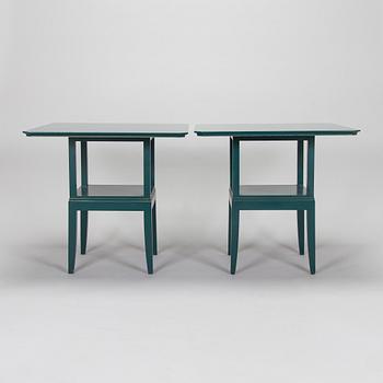 Eliel Saarinen, furniture, 5 pieces, "Blue suite" for Adelta, Finland 1980s.