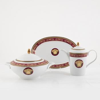 A 63-piece porcelain coffee and dinner service, "Medusa, Rosenthal for Versace.