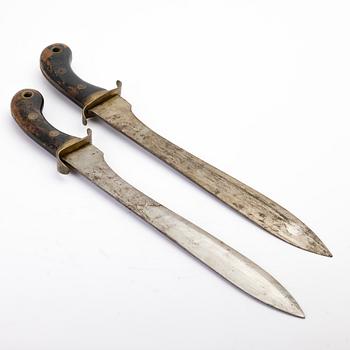 Fascine knives, 2 pcs, 19th century.