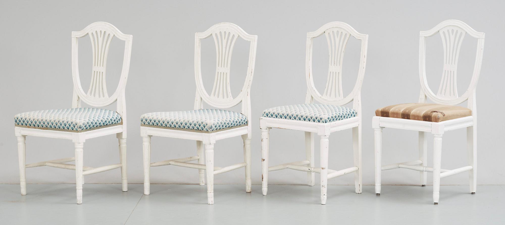 STOLAR, 4 st. Gustavianskt provinsarbete, 1800-talets början.