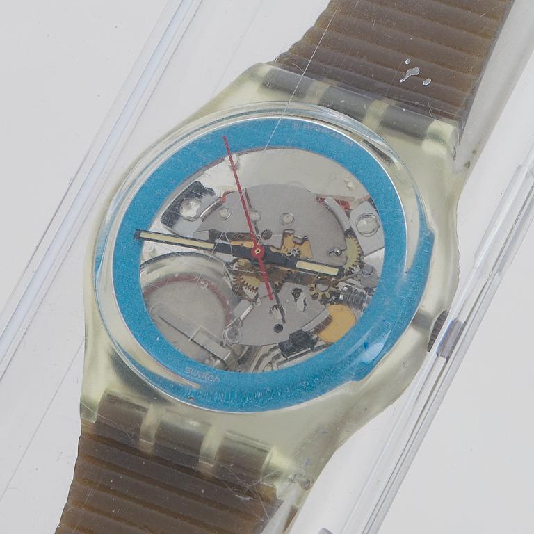 Swatch, Disque Bleu, armbandsur, 34 mm.