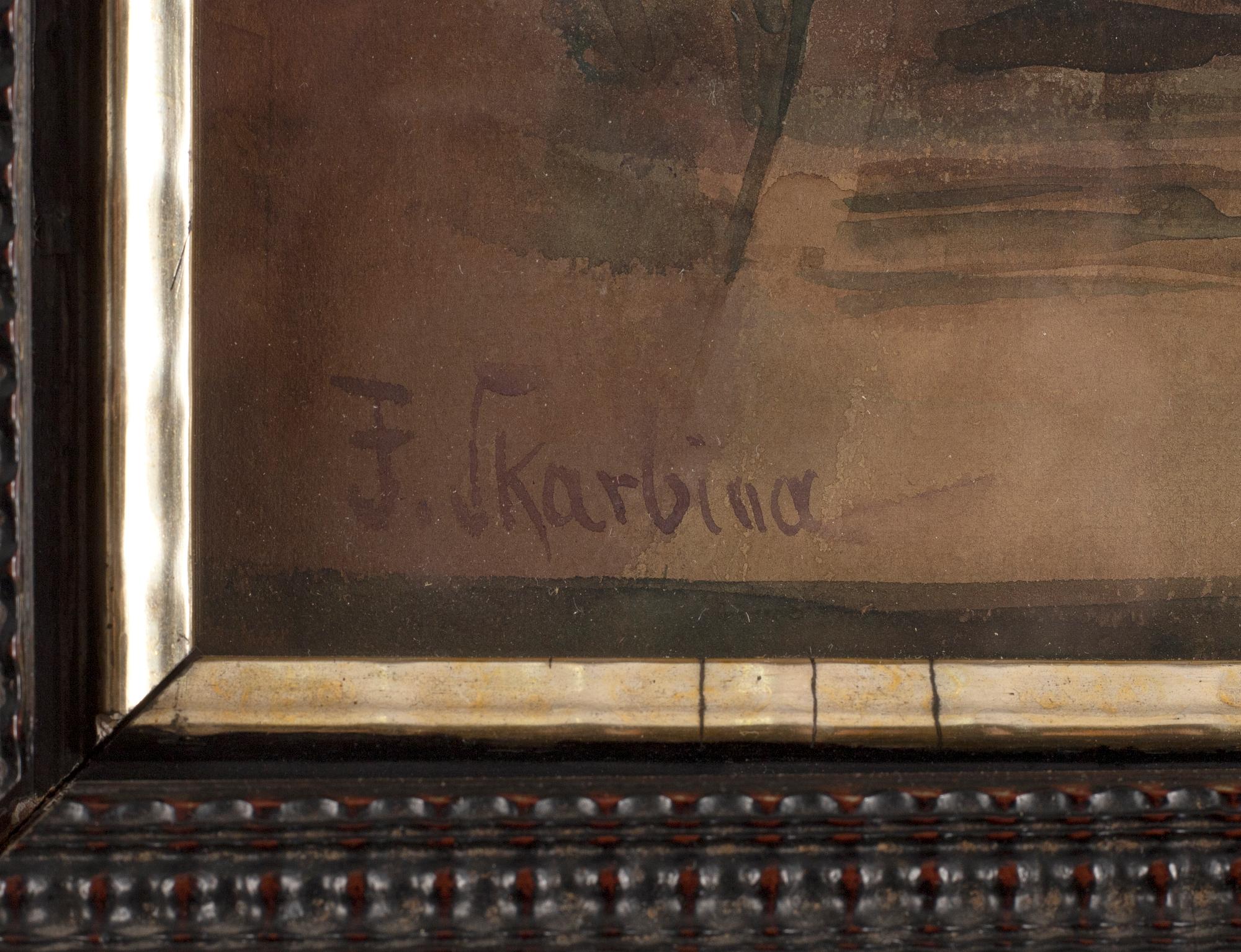 Franz Skarbina, watercolour and gouache, signed F. Skarbina.