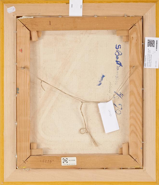 OKÄND KONSTNÄR, olja på duk, otydlig signatur samt datering 79 á tergo.