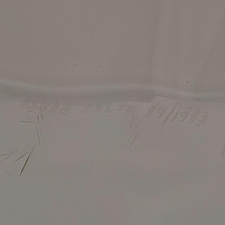 Alvar Aalto, taidelasi, "Aallon kukka", neljä osaa, signeerattu Alvar Aalto 84/1983.