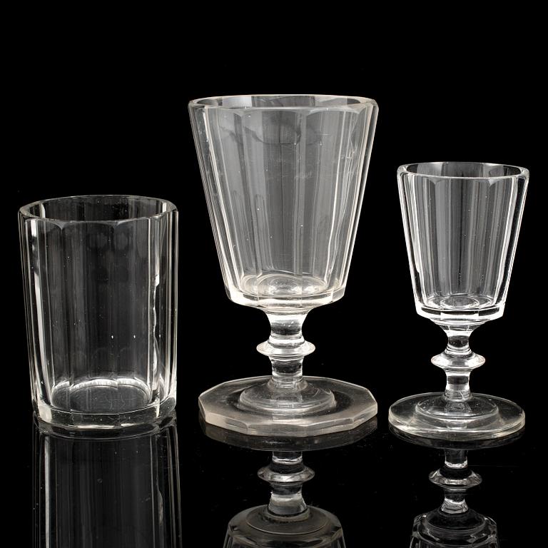 25 glasses, first half of the 20th century.