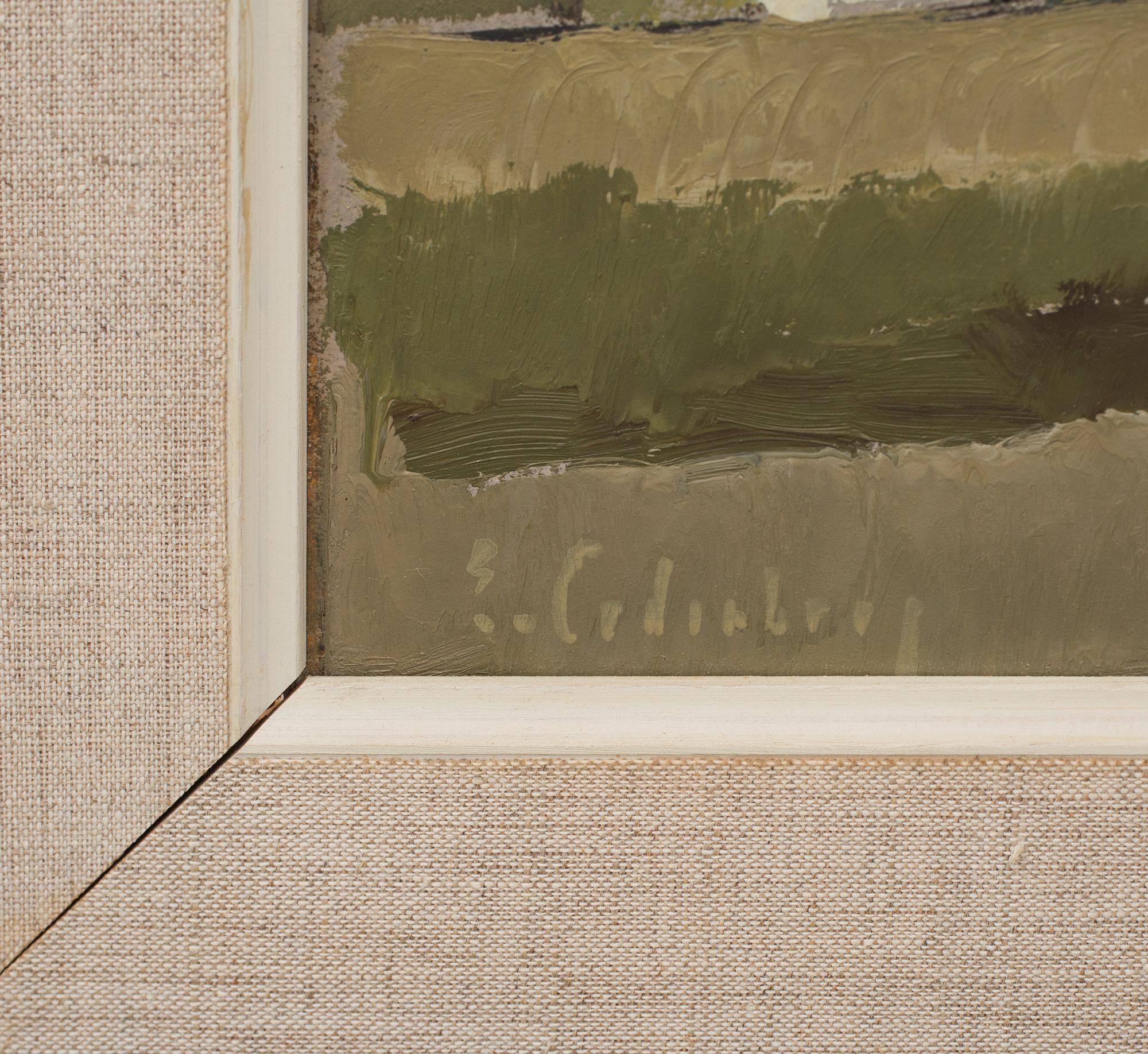 ERIC CEDERBERG, oljemålning på pannå, signerad.