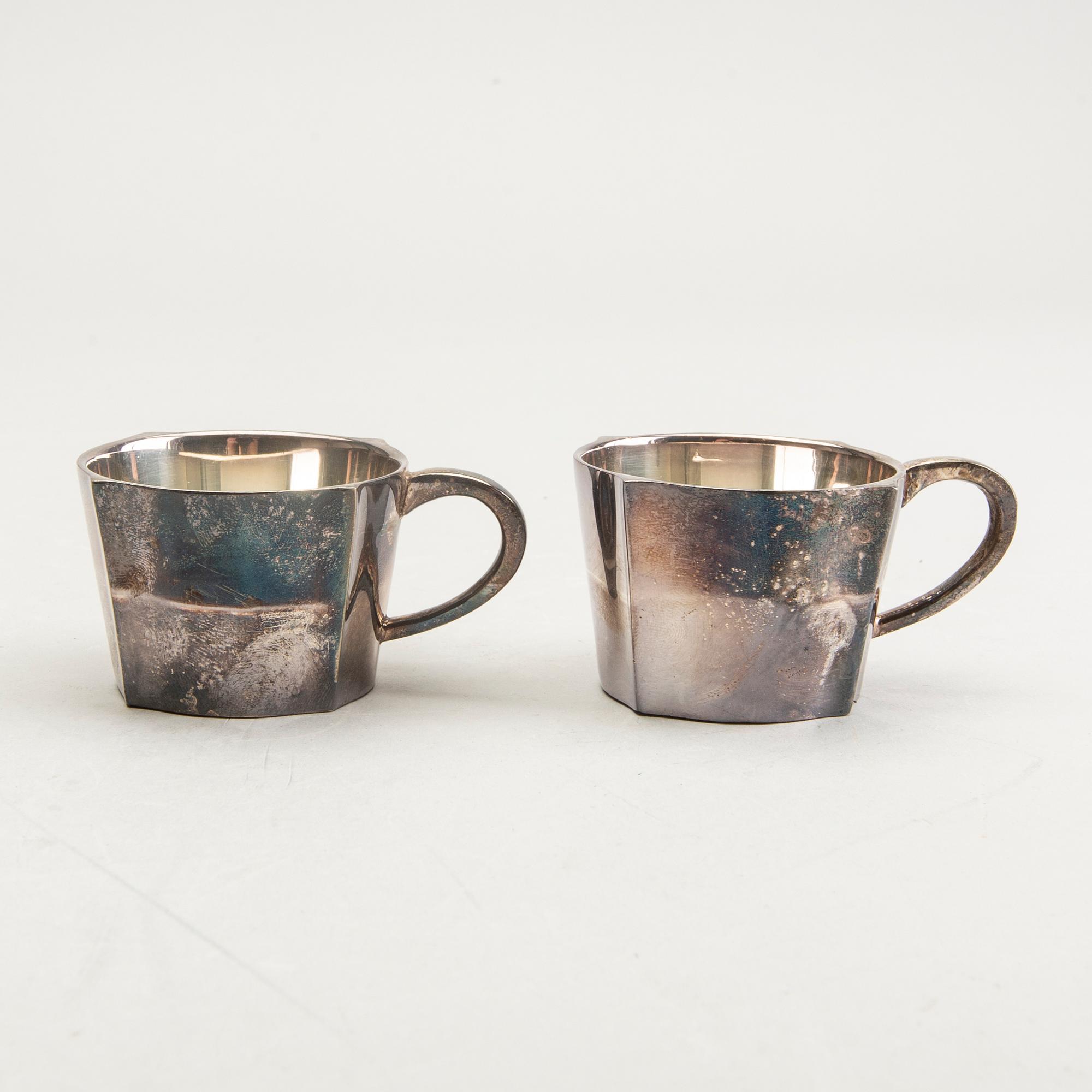 Sigvard Bernadotte, a set of 24 pcs EPNS cocktail and punch glasses.