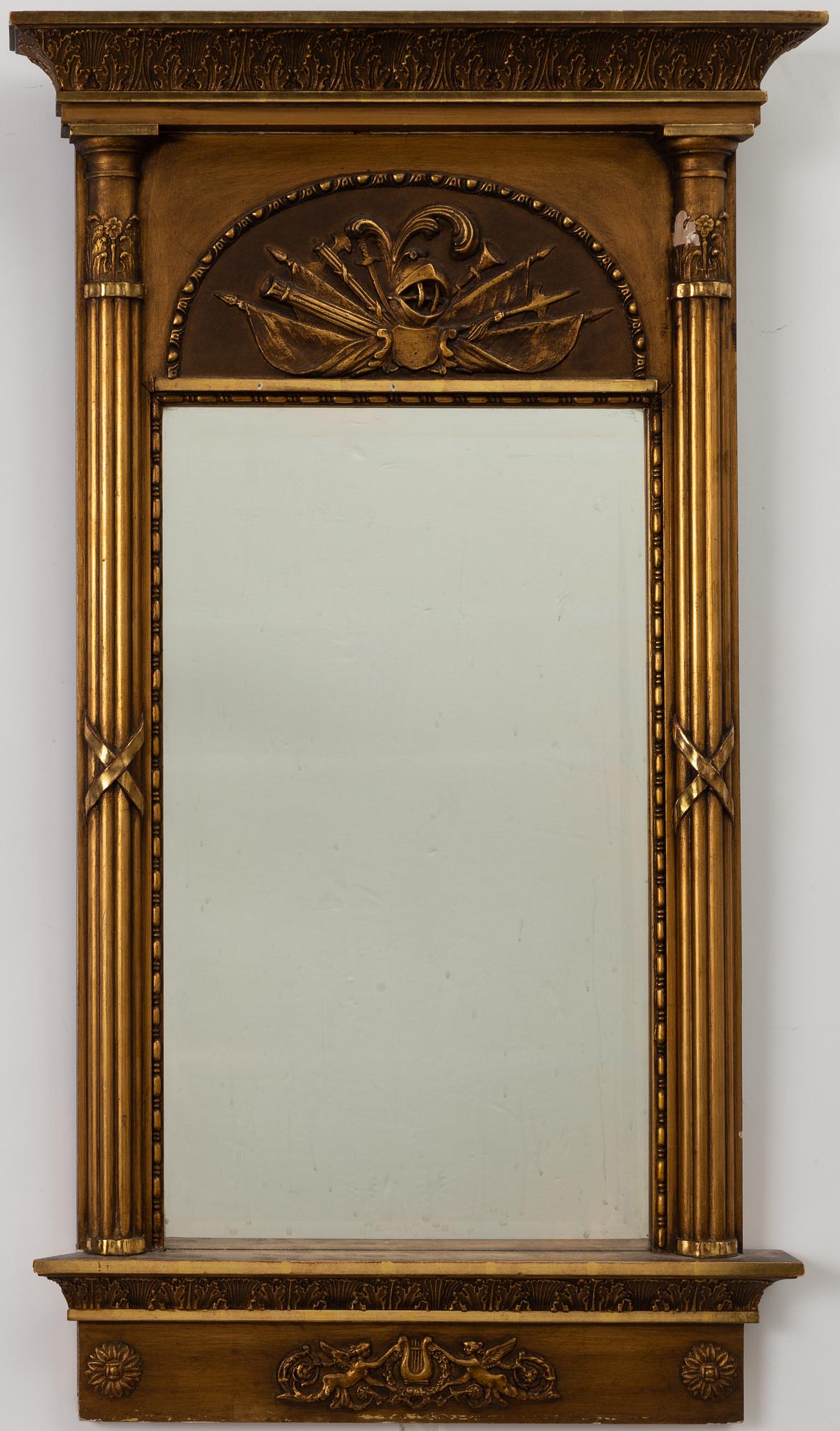 An Empire style mirror, 20th century.