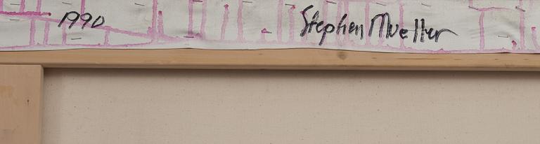 STEPHEN MUELLER, akryl på duk, a tergo signerad och daterad 1990.