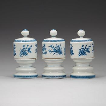 Three presentation stands with covers, Qing dynasty (1644-1912).