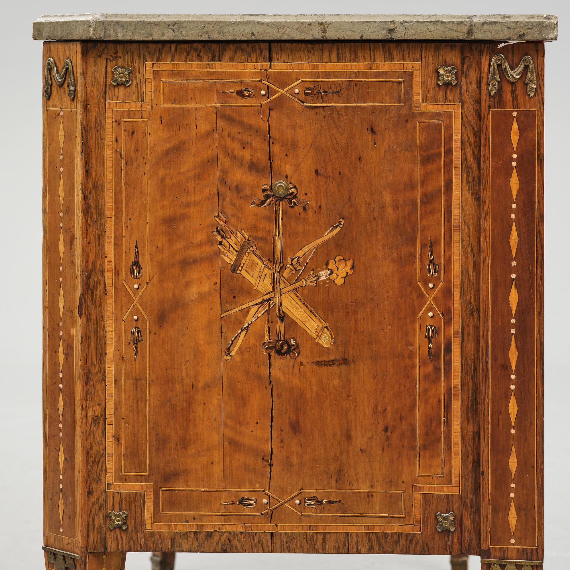 A Gustavian marquetry commode by N. P. Stenström (master in Stockholm 1782-90).