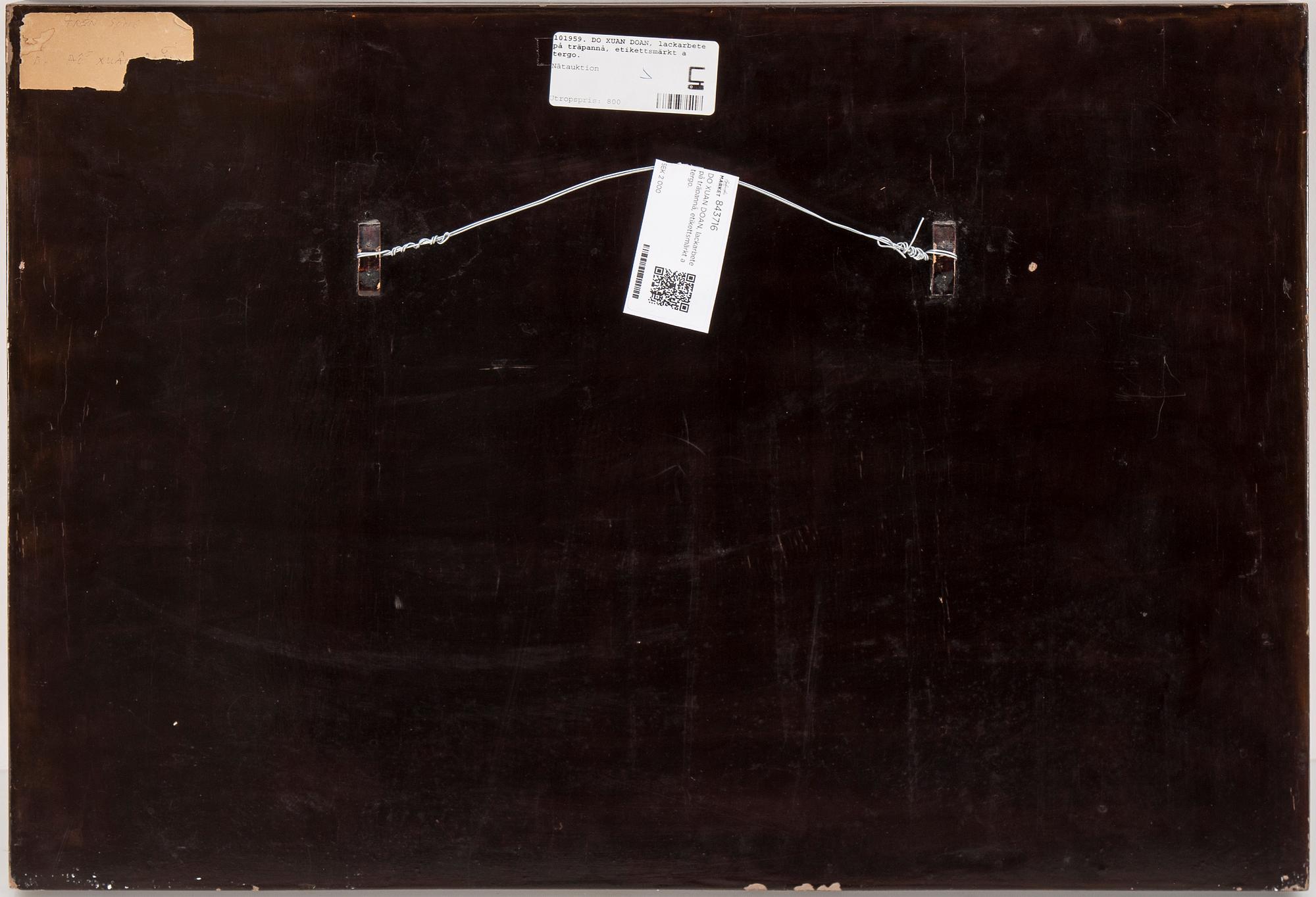 A vietnamese laquer panel possibly by Do Xuan Doan.