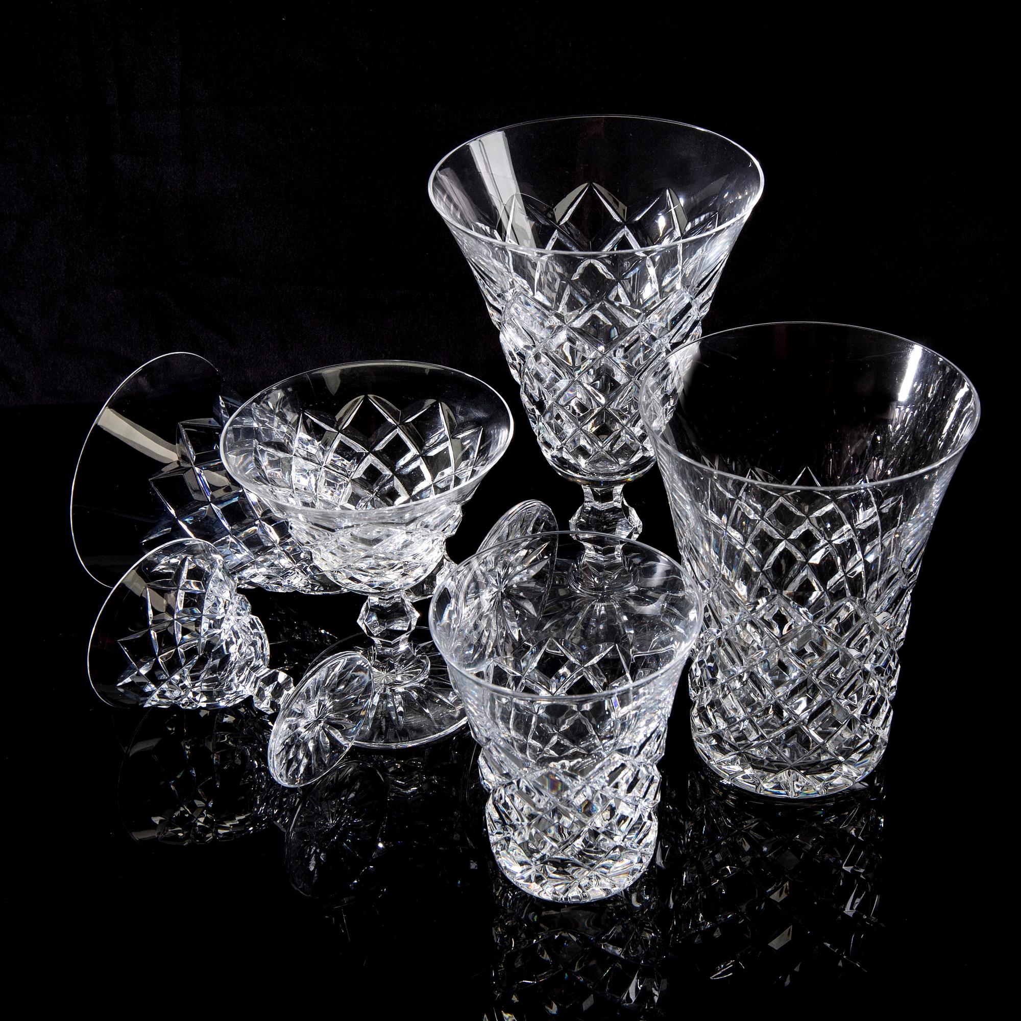 Fritz Kallenberg,a 72 pcs "Rut" glass service from kosta Boda later part of the 20th century.