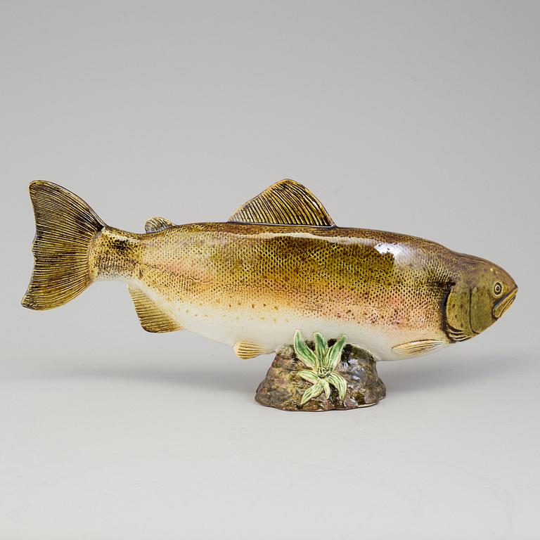 SVEN WEJSFELT, skulptur, fisk, stengods, Gustavsbergs studio.